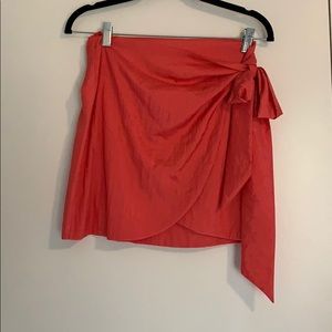 Urban outfitters satin mini wrap skirt